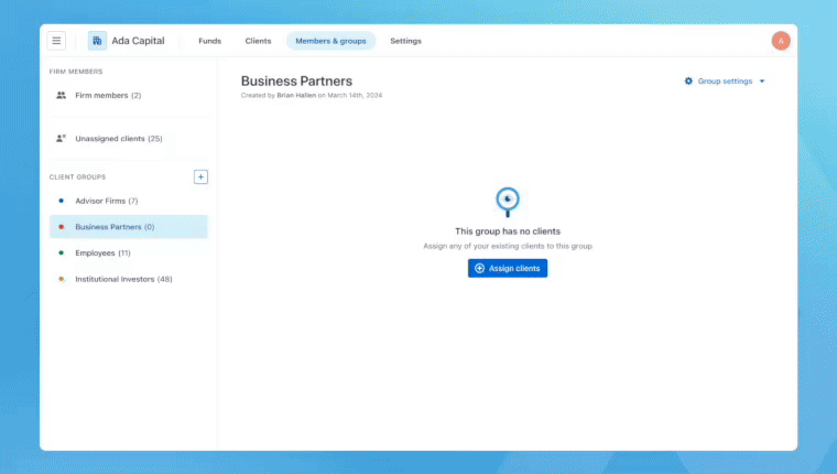 Introducing client groups and granular permission to Investor Data Management