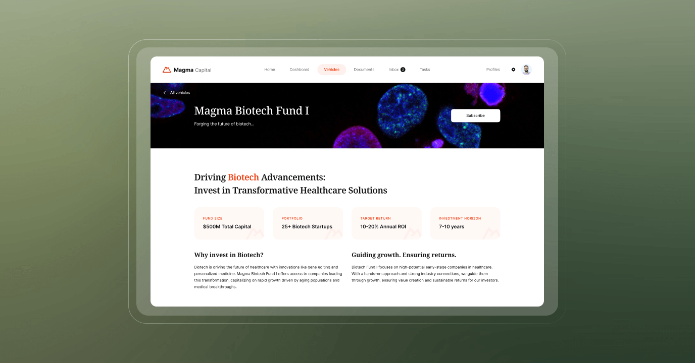 anduin portal customizable landing page